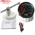 12V/24V STBD PORT Rudder Angle Meter 85mm Rudder Angle Indicator with 0-190 ohm Rudder Angle Sensor 7 Color Backlight Customized