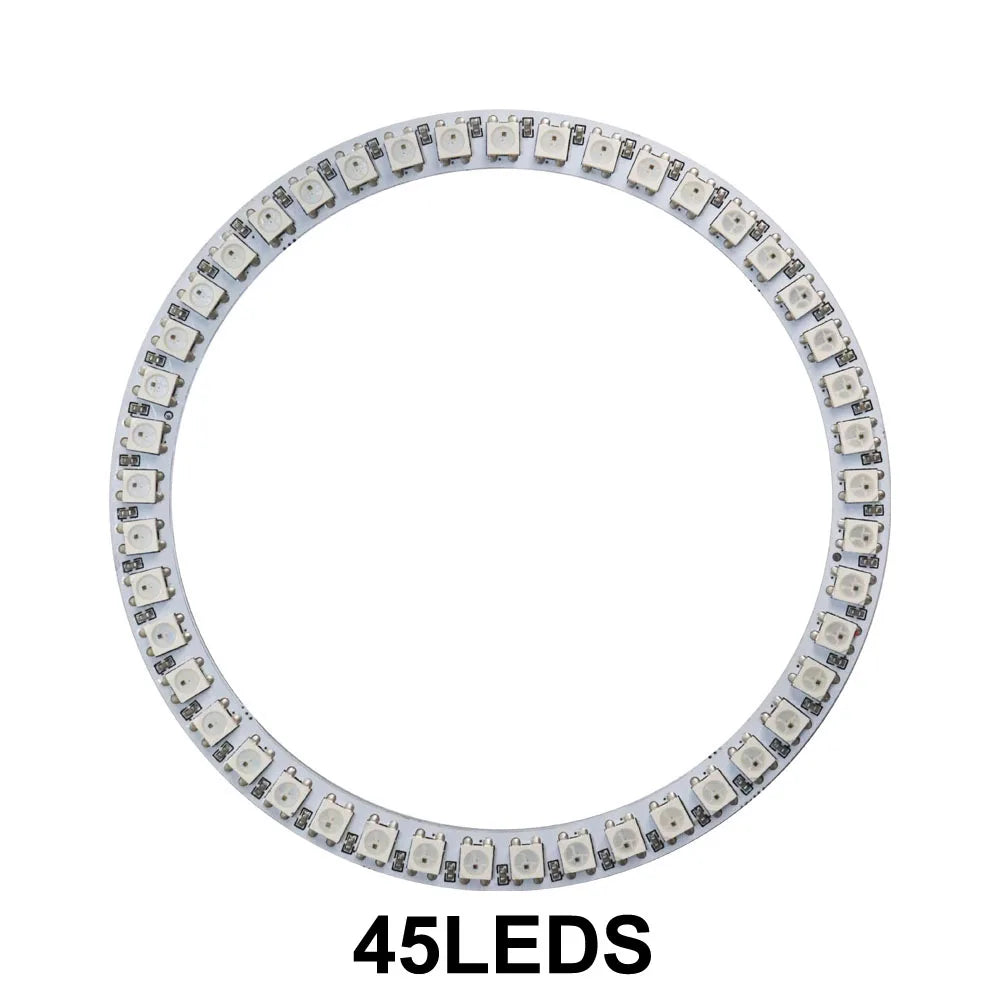 WS2812B 8/16/24/35/45 Leds Pixel Ring Addressable Led Modules WS2812 IC RGB Full Color Round Led Circle DC5V