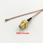 1Pcs SMA / RP-SMA Female to U.FL Plug Jack Antenna RG178 RF Pigtail Cable Connector for Wifi Router 5CM 10CM 15CM 20CM 30CM 50CM