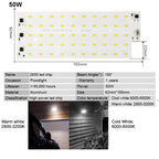 50W LED Chip AC 220V LED Floodlight SMD 2835 LED Lamp Beads Spotlight For Flood Light Street Lamp Outdoor Lighting Chip Diode
