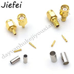 100PCS RF Connector SMA Male Plug / RP-SMA Male Jack Crimp ( RG58 LMR195 RG142 RG400 RG223 ) or ( RG174 RG316 LMR100) Cable