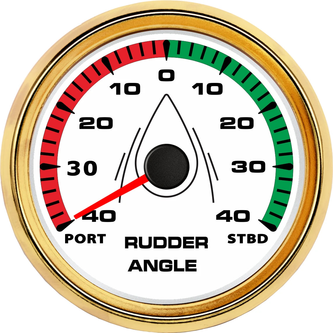 12V/24V STBD PORT Rudder Angle Meter 85mm Rudder Angle Indicator with 0-190 ohm Rudder Angle Sensor 7 Color Backlight Customized