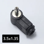 2PCS Male DC Power Plug Connector Angle 90 Degree L Shaped Plastic 5.5*2.5 5.5*2.1 4.8*1.7 4.0*1.7 3.5*1.35 3.5*1.1 2.5*0.7mm