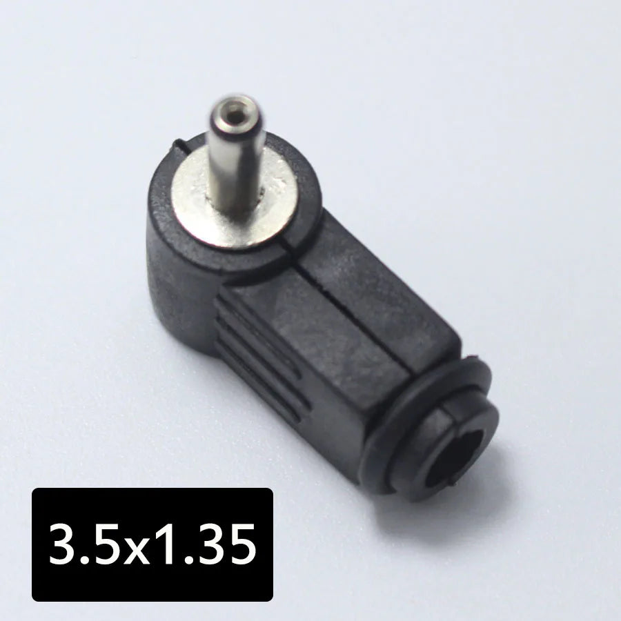2PCS Male DC Power Plug Connector Angle 90 Degree L Shaped Plastic 5.5*2.5 5.5*2.1 4.8*1.7 4.0*1.7 3.5*1.35 3.5*1.1 2.5*0.7mm