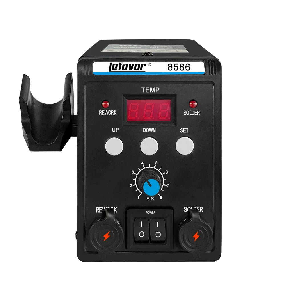 Hot air gun 858D 8586 2 in 1 soldering station 700W 110V 220V BGA Rework SMD SMT welding repair tool Heat gun LED Digital Solder