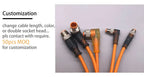 Cloweit M12 3 4 5 8 Pins PVC LED IP67 Sensor Cable Connector Type A Socket Plug 2m Waterproof  Male&Female Straight Angle