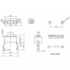 50PCS Black Push Button Switch Momentary Tact Button Switch 3X6X5mm/4.3mm DIP /SMT 2Pin 260GF Key Power Button