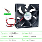 ACP9225 9cm 92mm fan 92x92x25mm 9025 DC5V 12V 24V 2pin Cooling fan for chassis power inverter