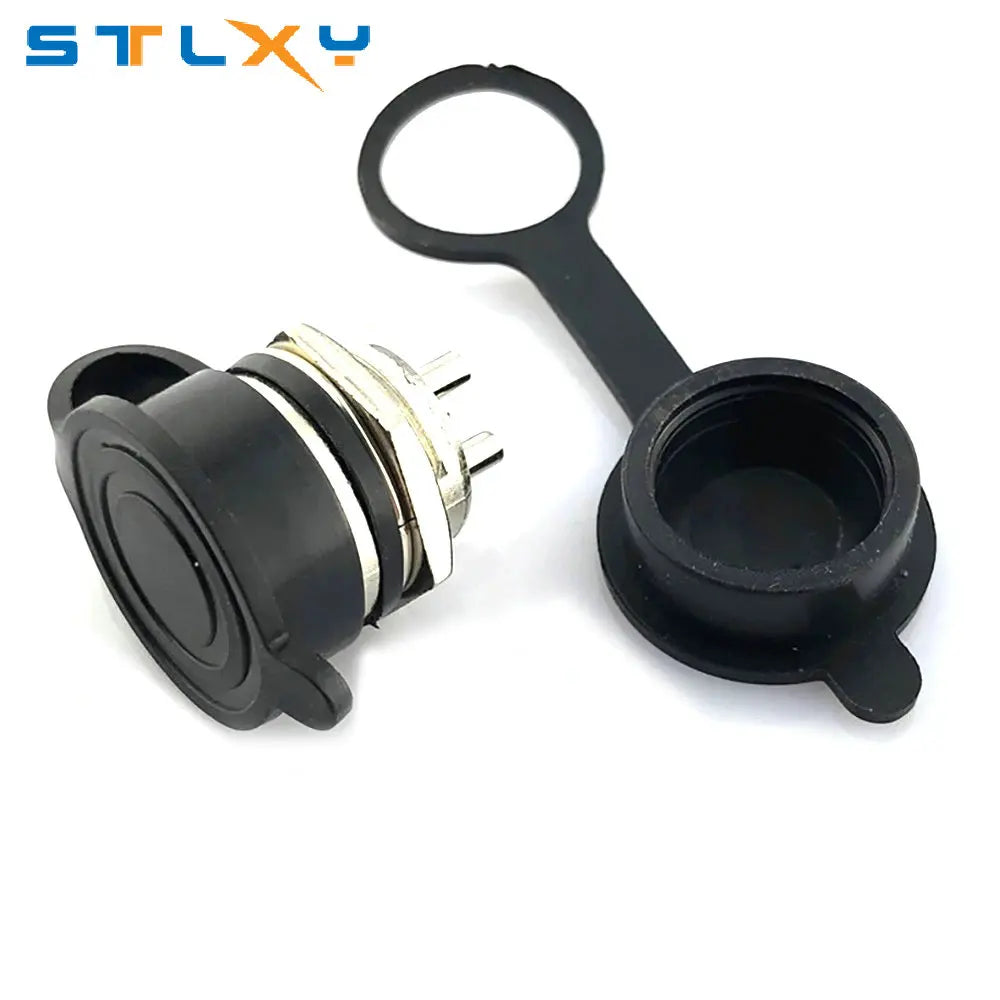 1set GX12 2/3/4/5/6/7 Pin Male + Female 12mm Circular Aviation Socket Plug Wire Panel Connector with Plastic Cap Lid