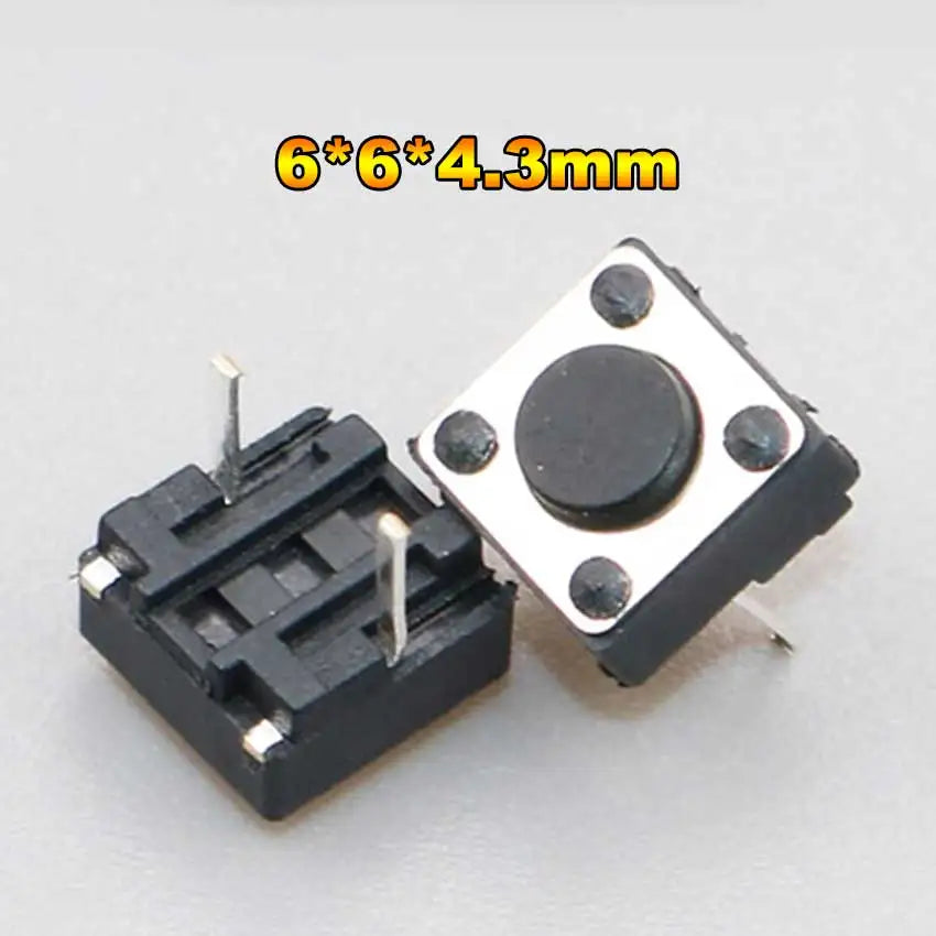 Cltgxdd 10PCS Tactile Push Button Switch Car Remote Control Keys Button Touch Micro Switch Momentary SMD DIP 2*4 3*6 4*4 6*6
