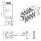 LASER TREE 10W 5W 4W Laser Module, 450nm TTL Blue Light Laser Head for Laser Engraving Wood DIY Creation Tool
