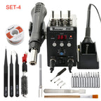 2 in 1 Soldering Station 8586  Digital Display SMD Rework Hot Air Gun Solder Iron 220V ESD Welding Desoldering Repair Tools