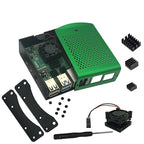 Raspberry Pi 4B 3B Aluminum Case Metal Chassis Shell Box with Onboard Cooling Fan