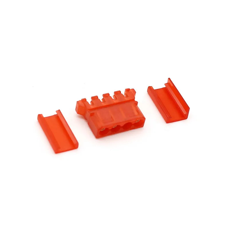 Angitu 10pcs/lot Black/Red/Clear Crimp Molex/IDE Crimped 4pin Power Connector Housing With End Cap 180 Degree and 90 Degree
