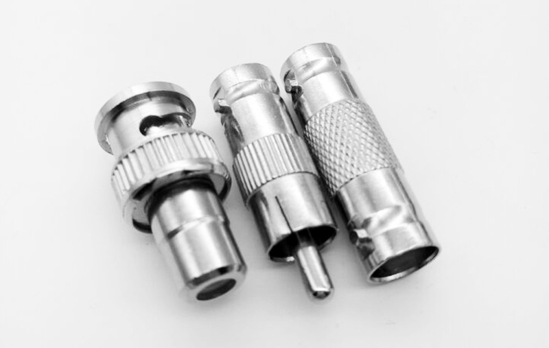 10pcs BNC Connector Female to RCA Male BNC Female Head Turn AV Plug Male Audio and Video Cable Adapter AV Signal Conversion