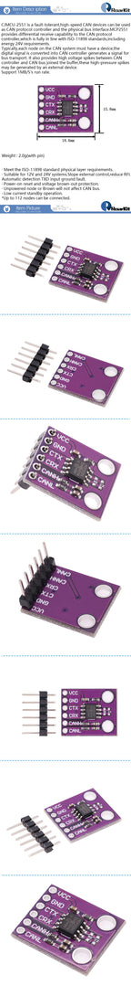 1/5/10PCS MCP2551 High-Speed CAN Protocol Controller Bus Interface Module