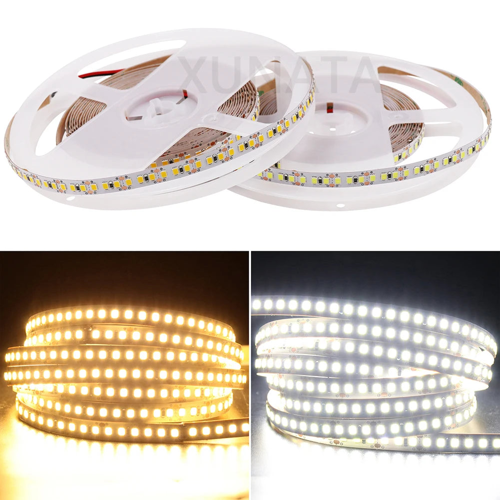5M LED Strip Light DC 12V 24V 2835 Flexible Ribbon Diode Light 60/120/240/480 LED Stripe Warm Natural Cold White Luces Led Tape