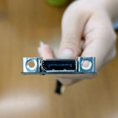 DisplayPort Ribbon Extension Cable Male-Female Flat EMI shielding FPC Cable DP 90 degree Angle Connector With mounting bracket