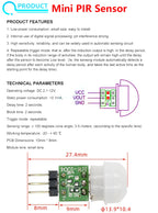 New HC-SR501 HC-SR505 AM312 SR602 HW-MS03 Adjust IR Pyroelectric Infrared Mini PIR module Motion Sensor Detector Module