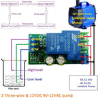 30A High Power 12V Water Level Automatic Controller Liquid Sensor Switch Solenoid valve Motor Pump automatic control Relay Board