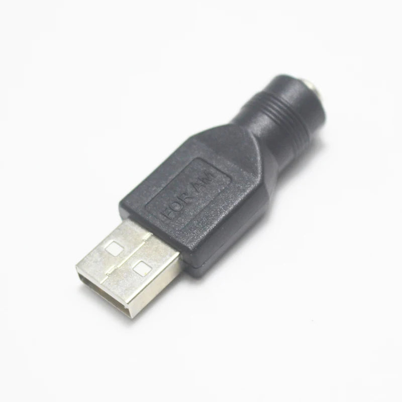 1pcs Commonly Used USB Set 5.5*2.1/5.5x2.1mm Female Jack to USB 2.0 Male Plug DC Power Male to Female Connector Adapter