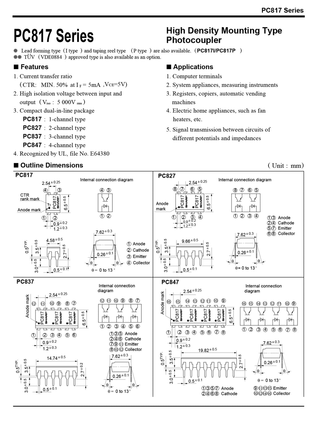 50PCS/LOT PC817 EL817 817C PC817C 817 Optocoupler SOP SMD IC SOP4 New and Original In Stock Chanzon Free Shipping