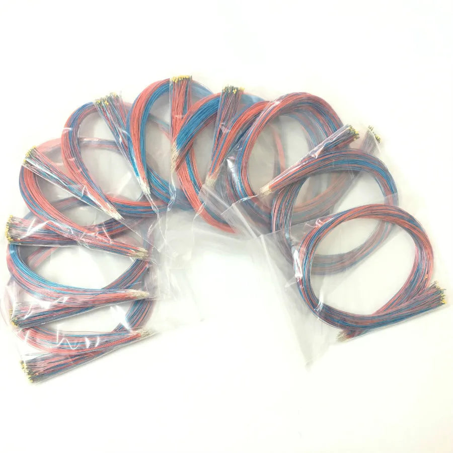 100pcs/Lot 0402 0603 0805 1206 SMD Model Train HO N OO Scale Pre-Soldered Micro Litz Wired LED Leads Wires 20cm