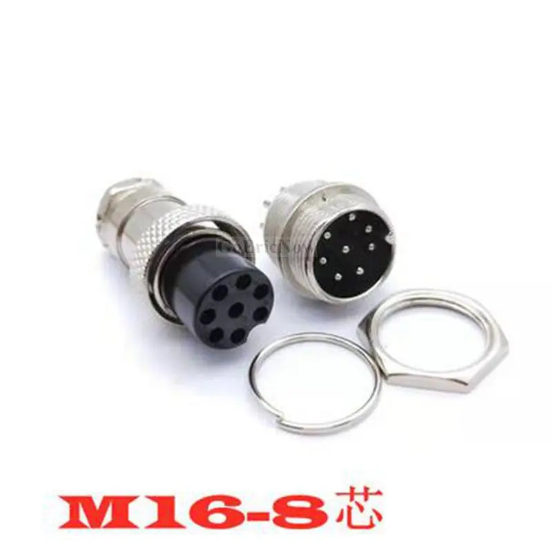 1 Set 5/8' GX16-2/3/4/5/6/7/8/9/10 Pin Male Female 16mm Wire M16 GX16 Circular Aviation Connector Socket Plug Metal