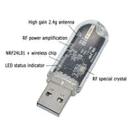 USB NRF24L01+ 2.4G wireless data transmission module 2.4GHz NRF24L01 upgrade version TTL NRF24L01 For Arduino