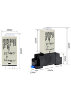 Power-on Delay Rotary Knob DPDT 5S/10S/30S/60S/3M/5M/10M/30M Timer Timing Time Relay AC 110V 220V 380V H3Y-2 With Base Socket