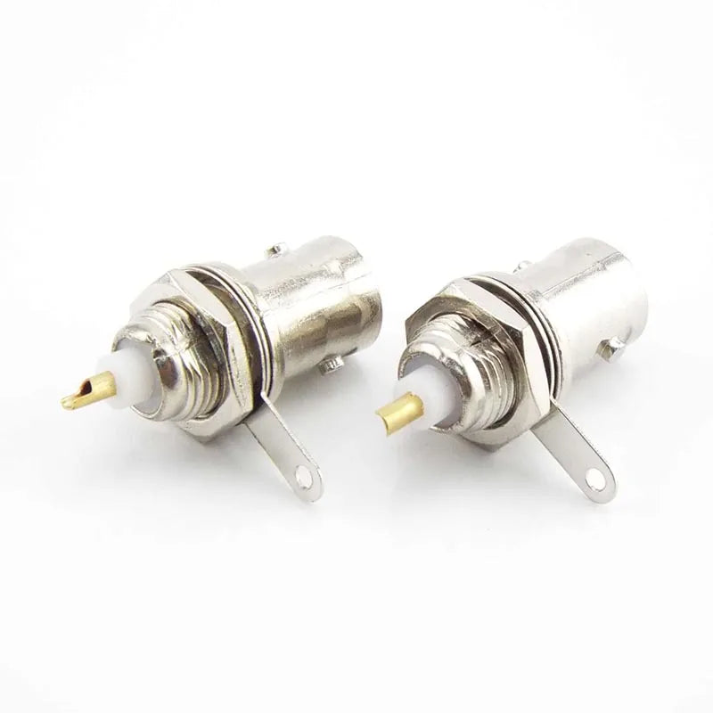 BNC Female Socket Solder Connector Chassis Panel Mount Coaxial Cable For Welding Machine Parts Monitor Accessories
