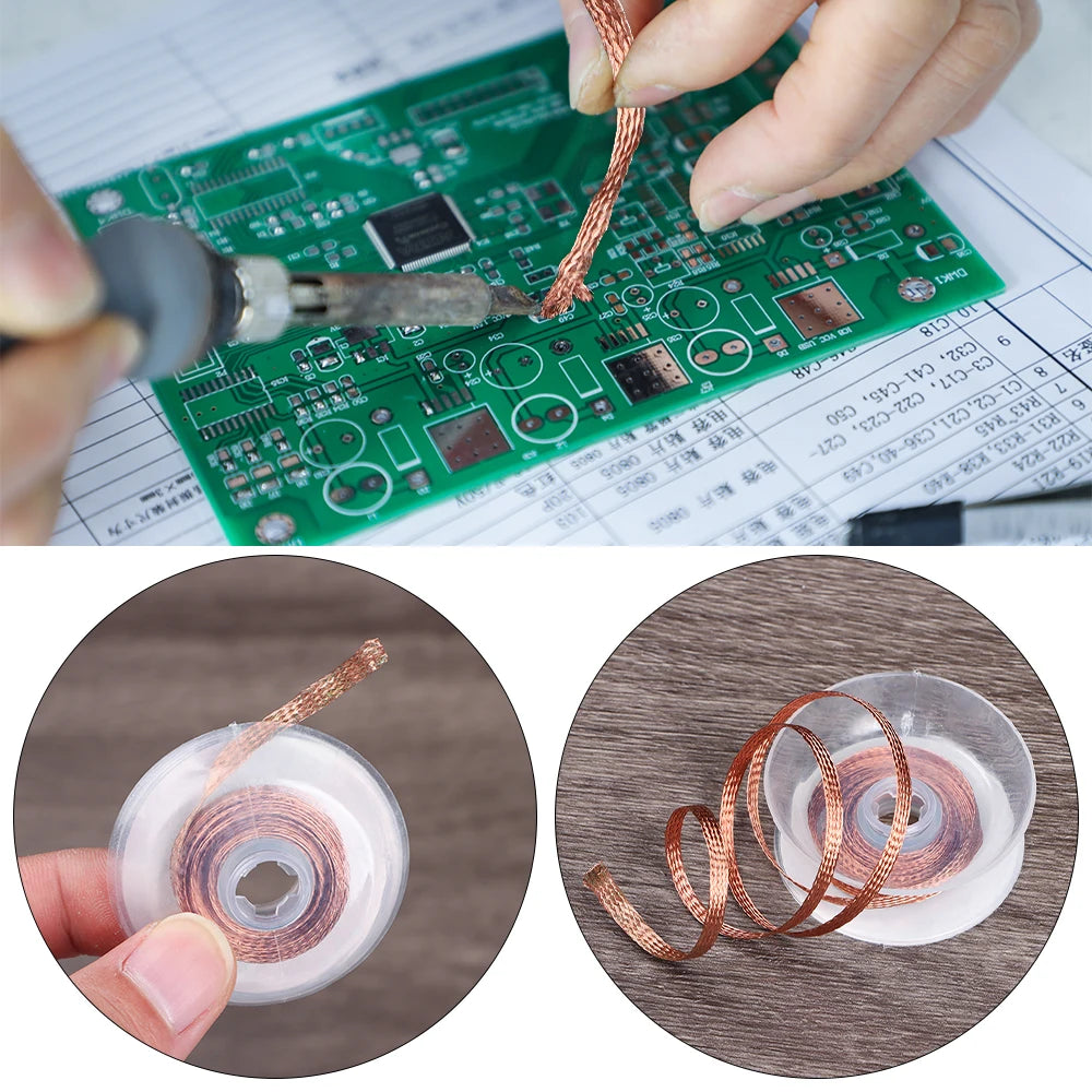 2022 Hot Professional Desoldering Braid Tape Copper Solde Wire Tin Solder Removal Soldering Wick BGA Repair High Quality Tools