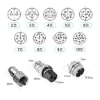 1set GX16 Butting Docking Male & Female 16mm Circular Aviation Socket Plug 2/3/4/5/6/7/8 Pin Wire Panel Connectors