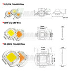 Infrared High Power LED Chips IR 730-850-940nm 3W 5W 10 20 30 50W 100W Emitter Diode COB Integrated Matrix CCTV LED Light Beads