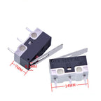10 PCS Small Limit Microswitch Car Switch with Scroll Wheel Microswitch Curved Foot Arc Handle Microswitch Mouse Switch