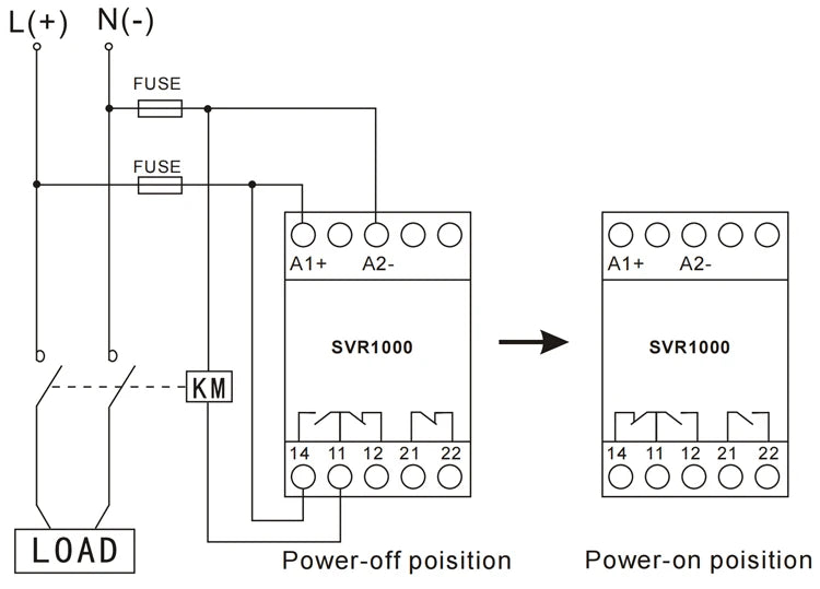 SVR1000   AC/DC LCD Display Single phase Overvoltage Relay Undervoltage Relay Protector