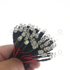 50pcs 3V 5V 12V 24V DC 3mm 5mm Water Clear LED Diodes Red/Green/Blue/Yellow/UV/Orange/Pink/Warm/White/RGB Pre-Wired 20cm Cable