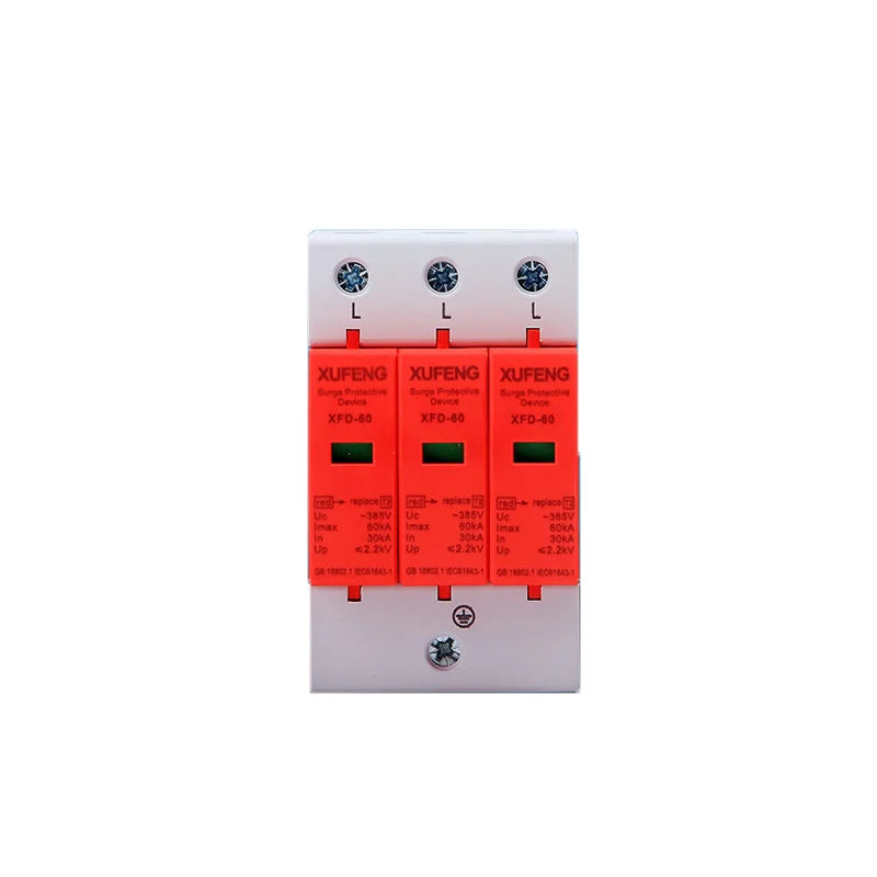 1PCS 1P 2P 3P 4P House Lightning Surge Protector Protective Low-voltage Arrester Device 380V Lightning Protection Device