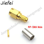 100PCS RF Connector SMA Male Plug / RP-SMA Male Jack Crimp ( RG58 LMR195 RG142 RG400 RG223 ) or ( RG174 RG316 LMR100) Cable