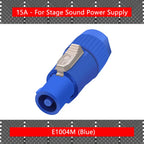 20PCS SpeakON Male Plug PowerCON Type A NAC3FCA+NAC3MPA-1 Chassis Plug Panel adapter 3Pin Powercon Speaker Connector