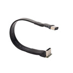 USB 2.0 Type C Ribbon Flat Cable Shielded Extension FPC Cable USB 2.0 USB-C 90 Degree Up/Down Angled Connectors 5CM-3M For TV PC