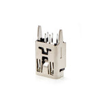 mini usb connector 5 pin Type B female DIP 2 straight-pin PCB soldering socket jack in-line connector