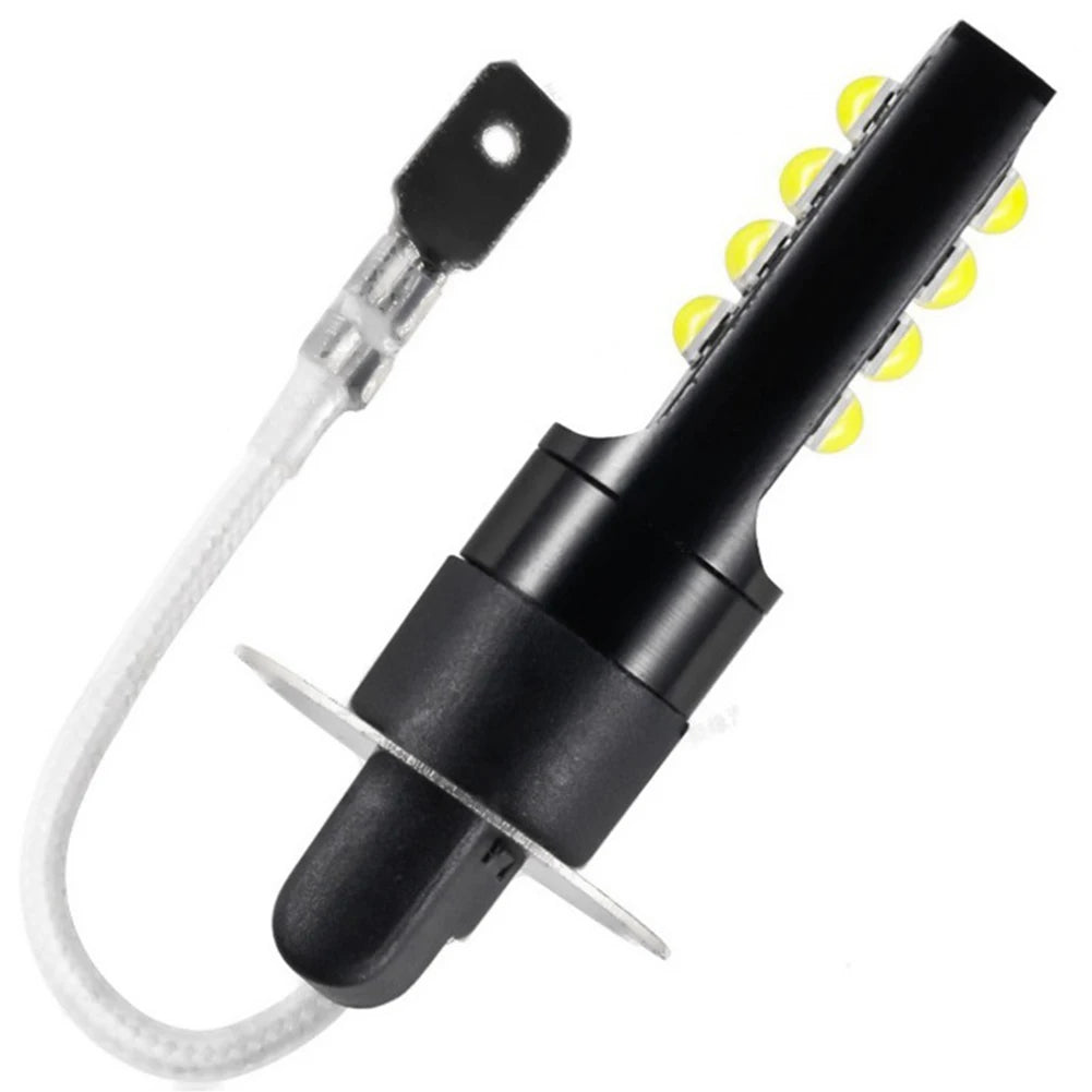 2pcs H3 LED Fog Light Bulb DC 12V 3030 SMD Car Fog Light Super Bright DRL Driving Lamp Built-in 5 Color Optional Headlight Bulb