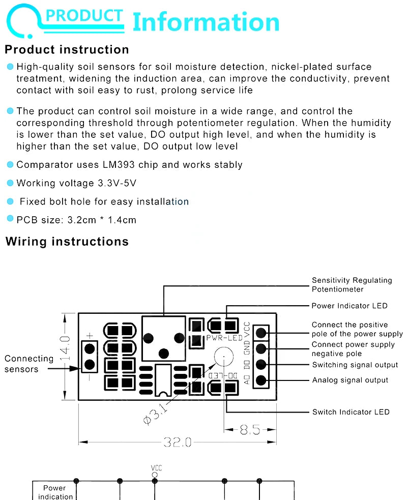 Capacitive Soil Moisture Sensor Module / Soil Humidity Digital Display Relay Control Module Automatic Watering For Arduino