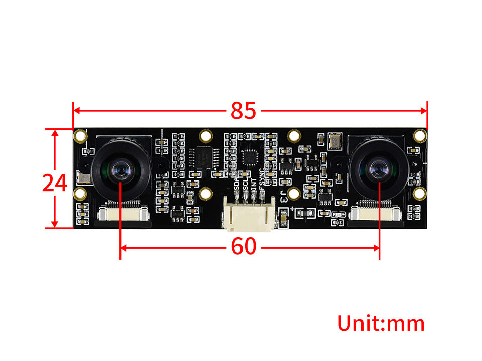 Jetson Nano Camera 8MP IMX219 Binocular Camera Stereo Vision Depth Vision Stereo Camera for Raspberry Pi 5 CM4 Orin