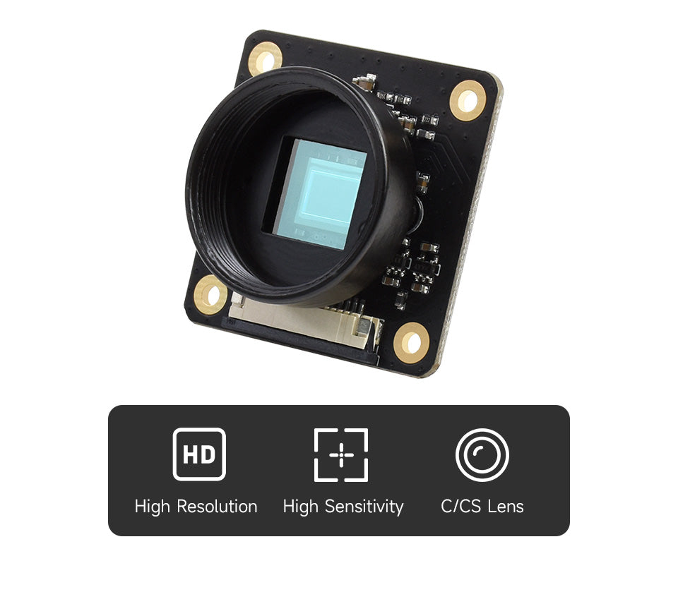 12.3M IMX477 Sensor Camera for Raspberry Pi 5 4 3 CM4/3 Support C/CS-Mount Lens High Quality Camera for Nvidia Jetson Nano Orin