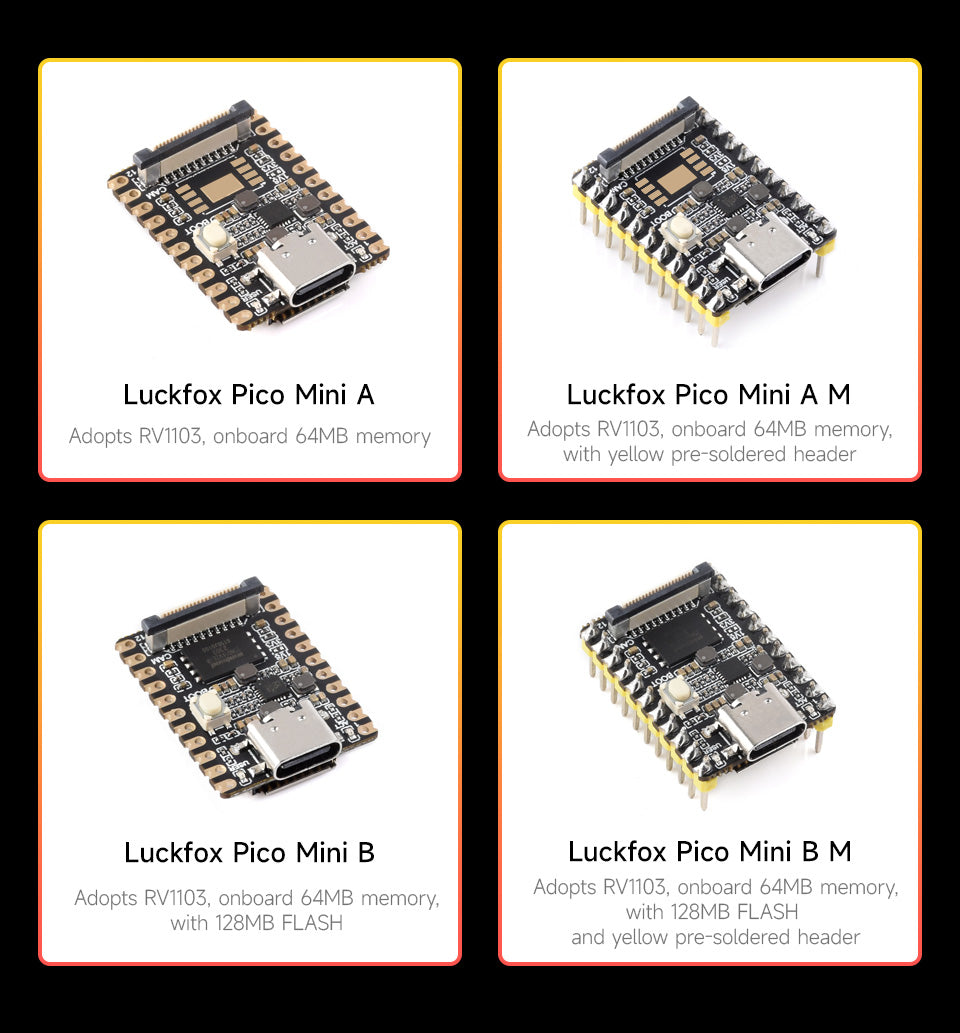 Luckfox Pico Mini RV1103 Linux Micro Development Board, Integrates ARM Cortex-A7/RISC-V MCU/NPU/ISP Processors