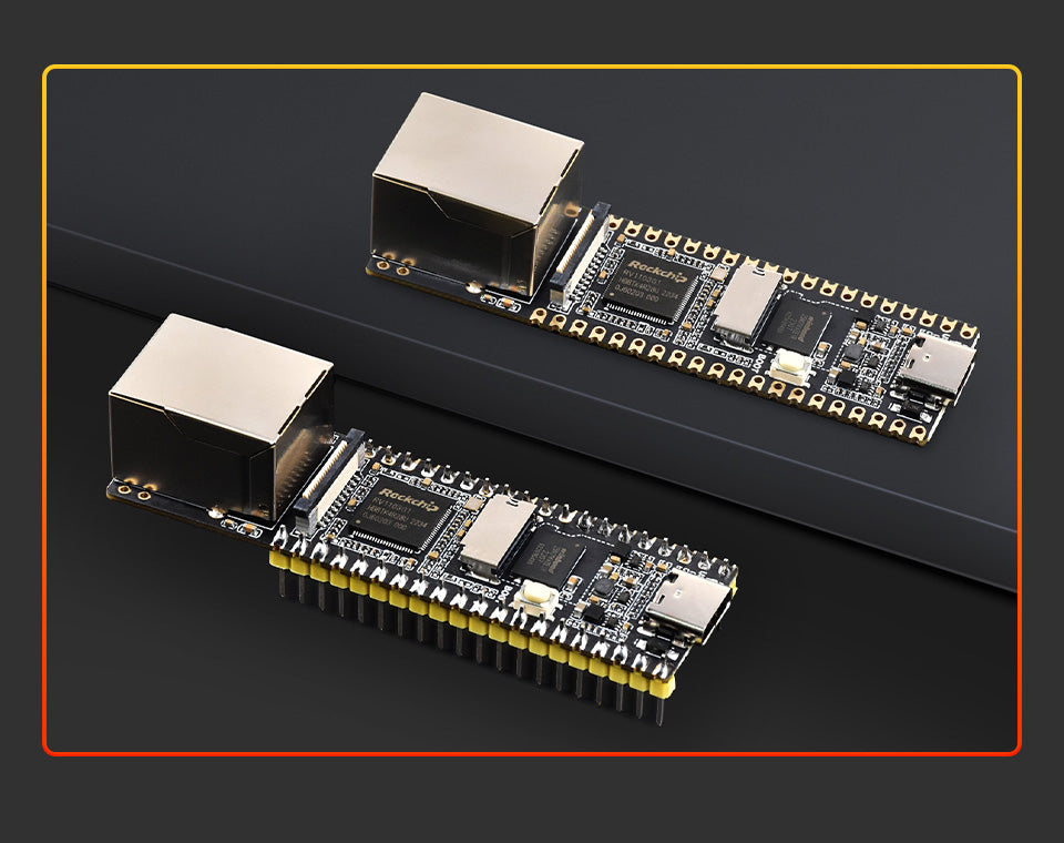 LuckFox Pico Plus RV1103 Linux Micro Development Board,Integrates ARM Cortex-A7/RISC-V MCU/NPU/ISP Processors,With Ethernet Port