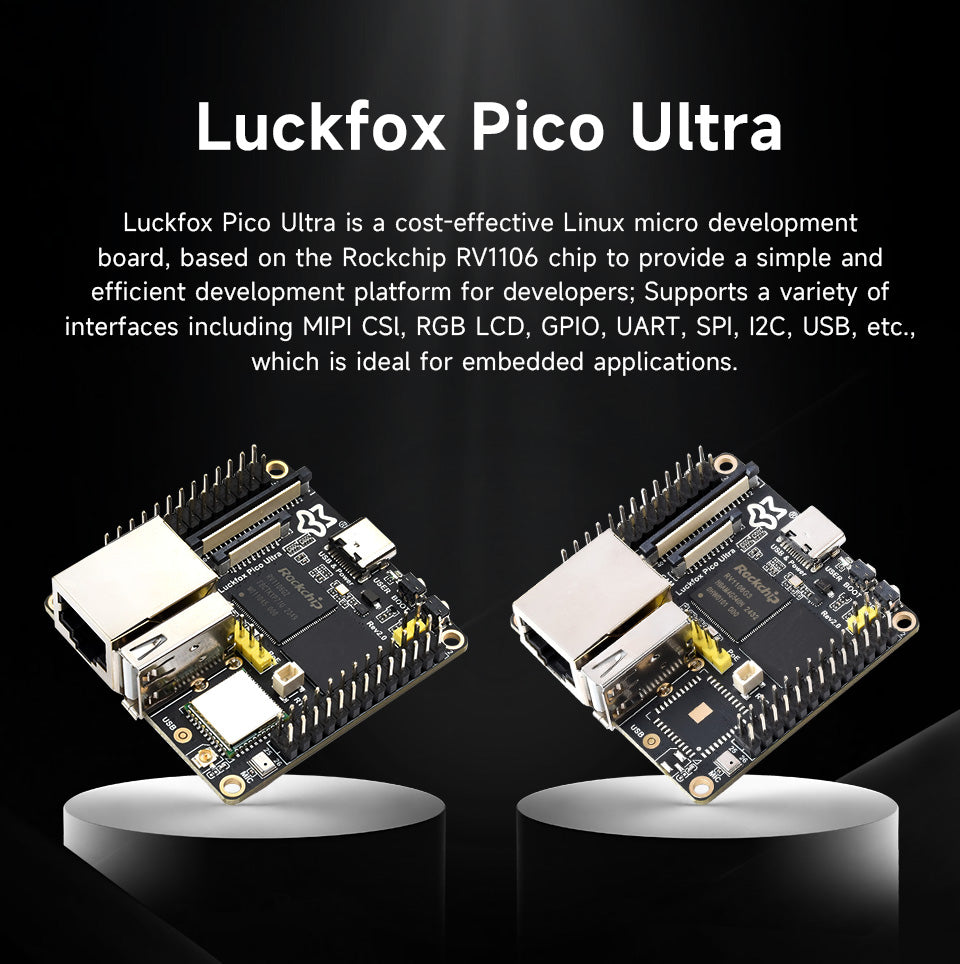 Luckfox Pico Ultra RV1106 Linux Micro Development Board, Integrates ARM Cortex-A7/RISC-V MCU/NPU/ISP Processors
