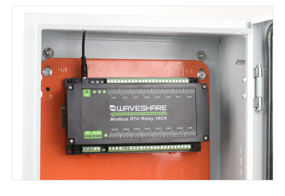 Waveshare Modbus RTU Relay 16CH,RS485 Interface, With Multiple Isolation Protection Circuits